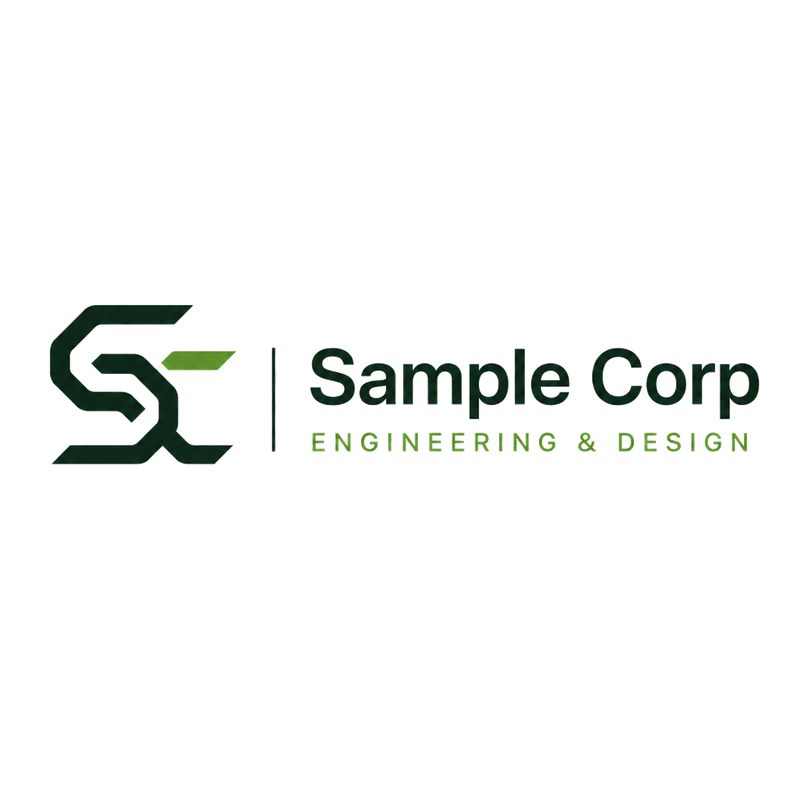 Sample Corp Engineering and Design logo